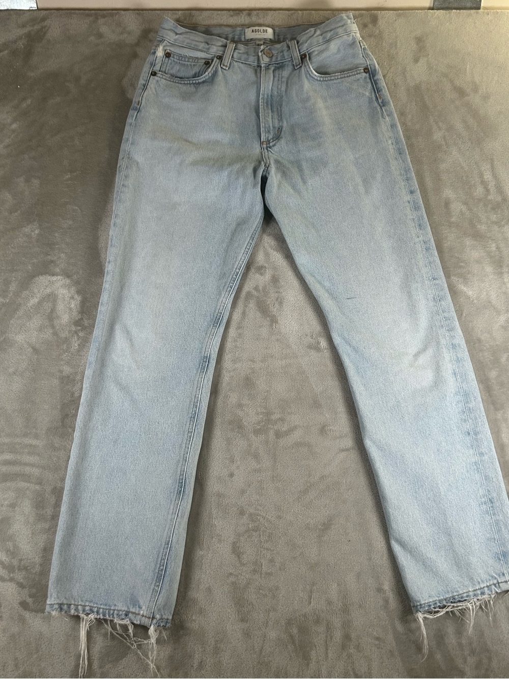 Agolde MIA mid-Rise Light Blue straight leg Denim Jeans - Picture 3 of 14